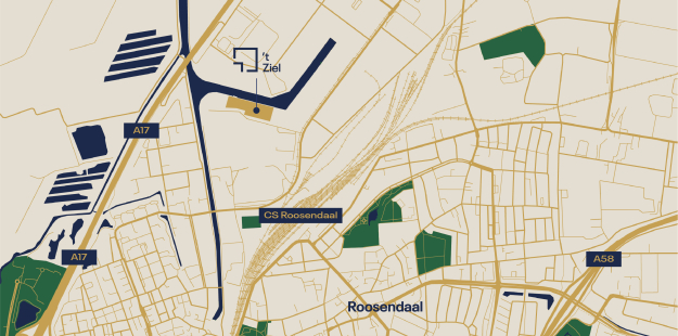 Micro ligging 't Ziel Roosendaal